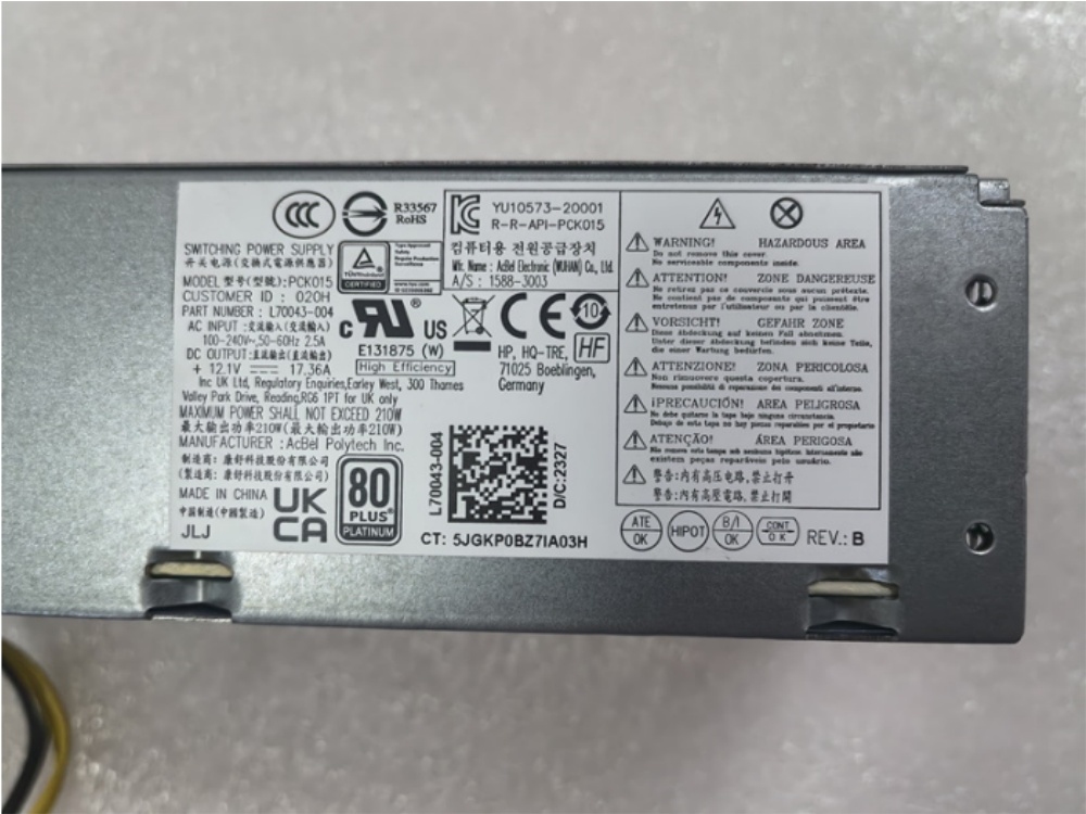 HP D19-210P1A PCK015 L70043-002 L70043-004