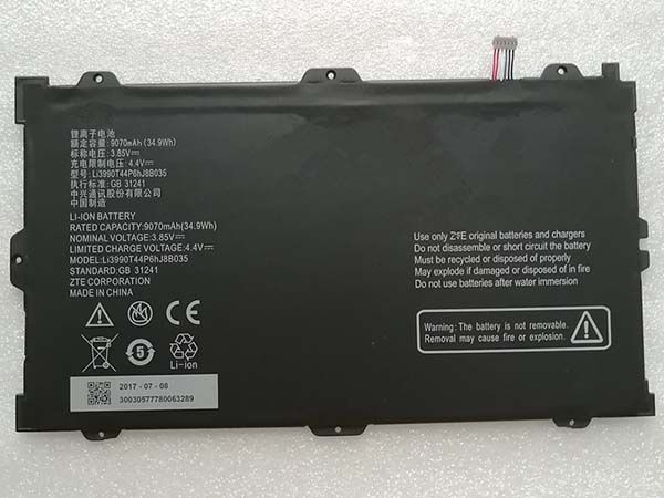 ZTE タブレットPCバッテリー LI3990T44P6HJ8B035