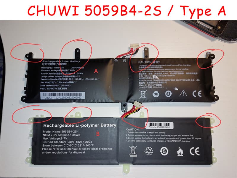CHUWI Laptop Akku 5059B4-2S