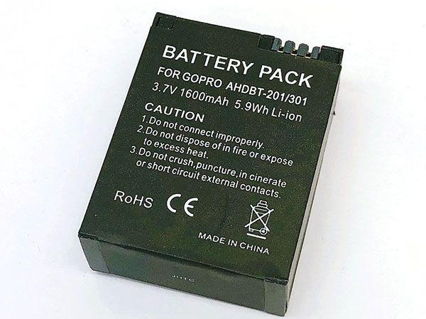 Gopro AHDBT-301 1600mAh 5.9Wh 3.7V battery for GoPro HD Hero 3