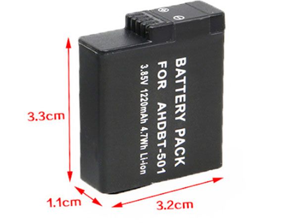 Gopro AHDBT-501 1220mAh 4.7Wh 3.85V battery for Gopro Hero 5 Hero 6