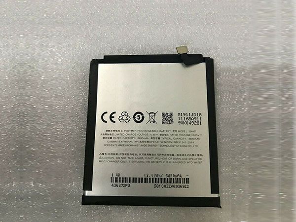 Meizu BA911 3420mAh 13.17Wh 3.85V cell phone battery for Meizu BA911