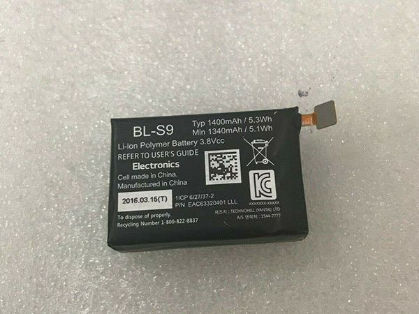 LG BL-S9 1340mAh 5.1Wh 3.8V battery for LG BL-S9 1ICP6/27/37-2 EAC63320401-LLL