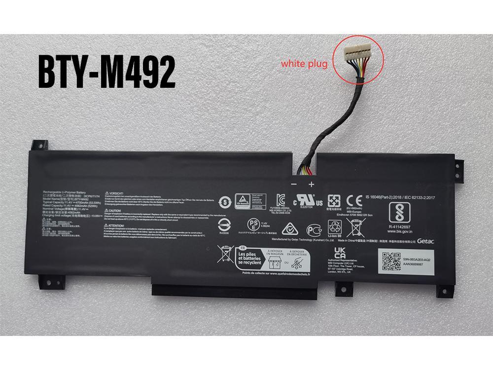 Genuine BTY-M492 Laptop Battery For MSI Katana GF66 Pulse GL66 GL76 Crosshair 15 - 46WH 14.8V