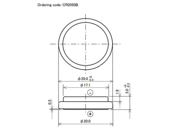 Panasonic CR2050B-10pcs