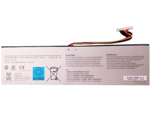 GIGABYTE ノートパソコンのバッテリー GX-17S