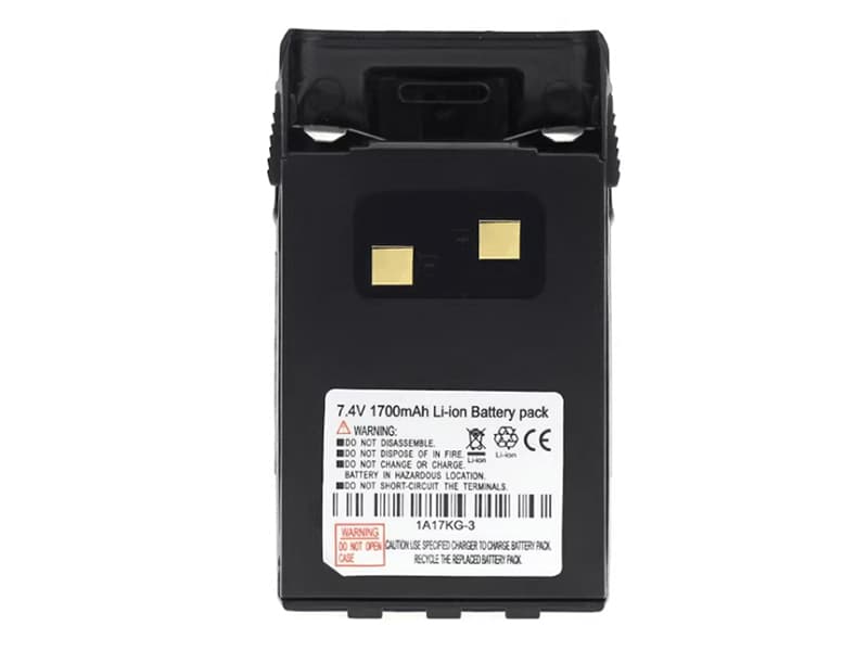 Batteria Vhbw 1700mAh 7.4V Per Wouxun KG-UVD1P, KG-UV6D | Sostituisce BLO-001/004/007, Con Clip