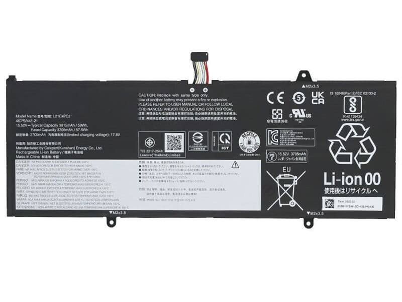 thumbnail interactive-video image 1 of Genuine L21B4PE2 Laptop Battery For Lenovo IdeaPad Yoga 7-14ARB7, 7-16IAP7 - 71Wh, 4-Cell Li-Ion 1 of 3