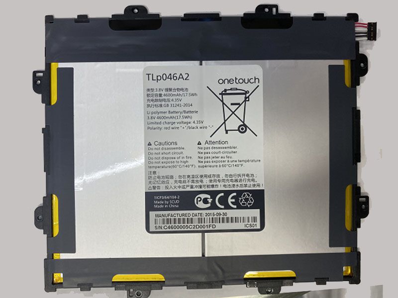 ALCATEL タブレットPCバッテリー TLP046A2