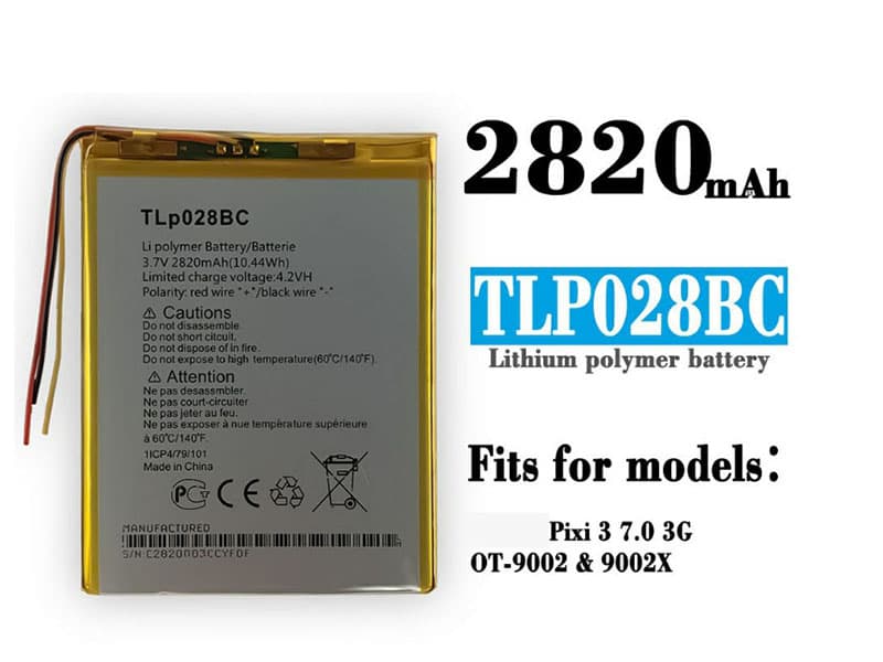 ALCATEL タブレットPCバッテリー TLP028BC