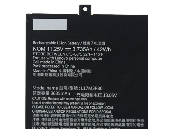 Genuine Lenovo L17M3PB0 Battery – 42Wh, 11.25V For 100e/300e/500e Chromebooks
