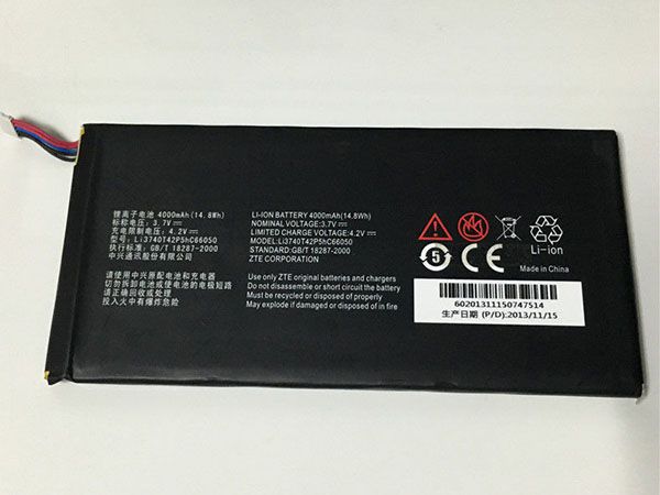 ZTE タブレットPCバッテリー LI3740T42P5HC66050